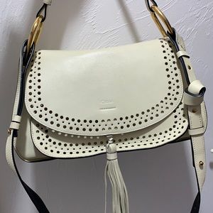 Chloe cream leather crossbody bag